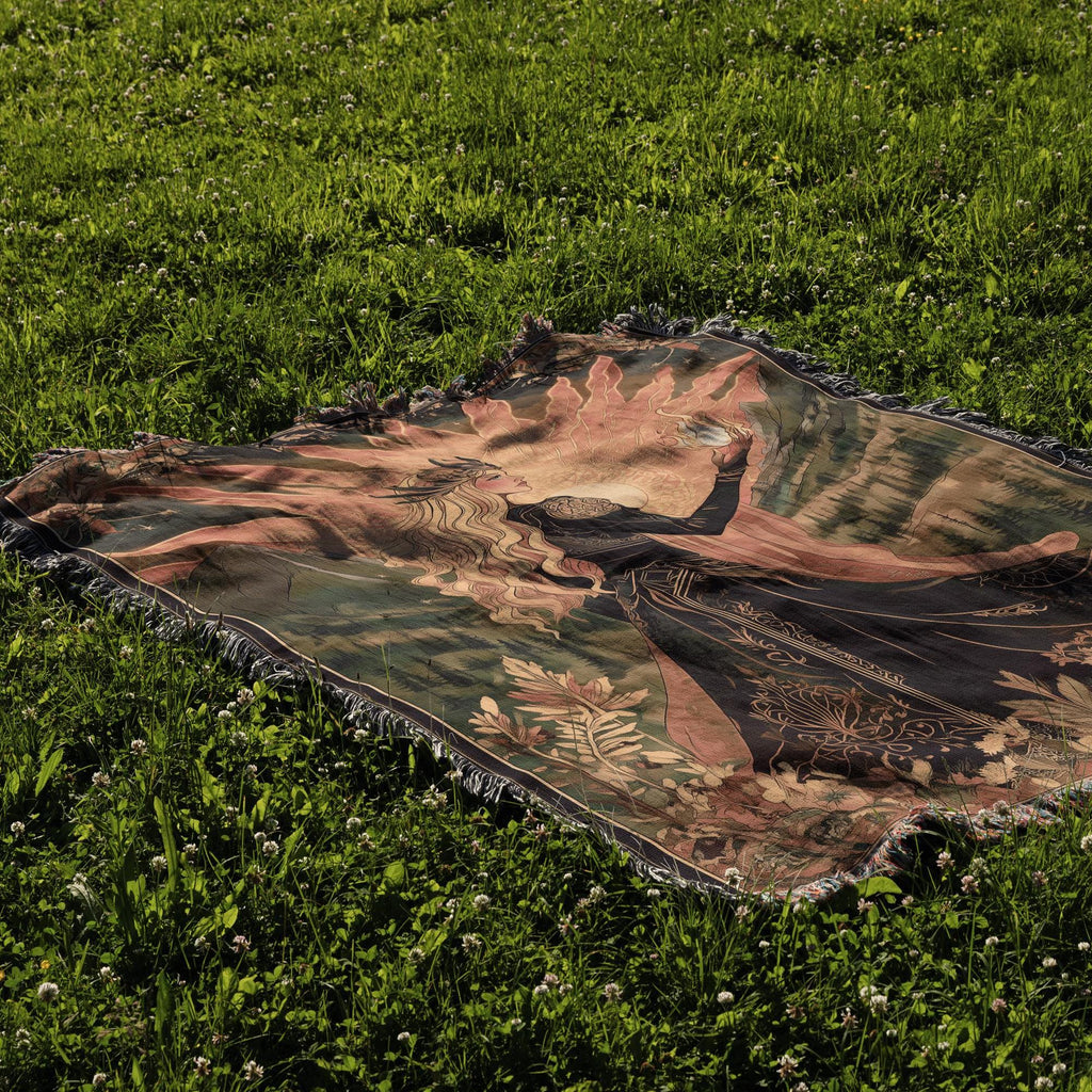 Throne of Glass Tapestry Woven Blanket | Aelin of the Wildfire Woven Blanket