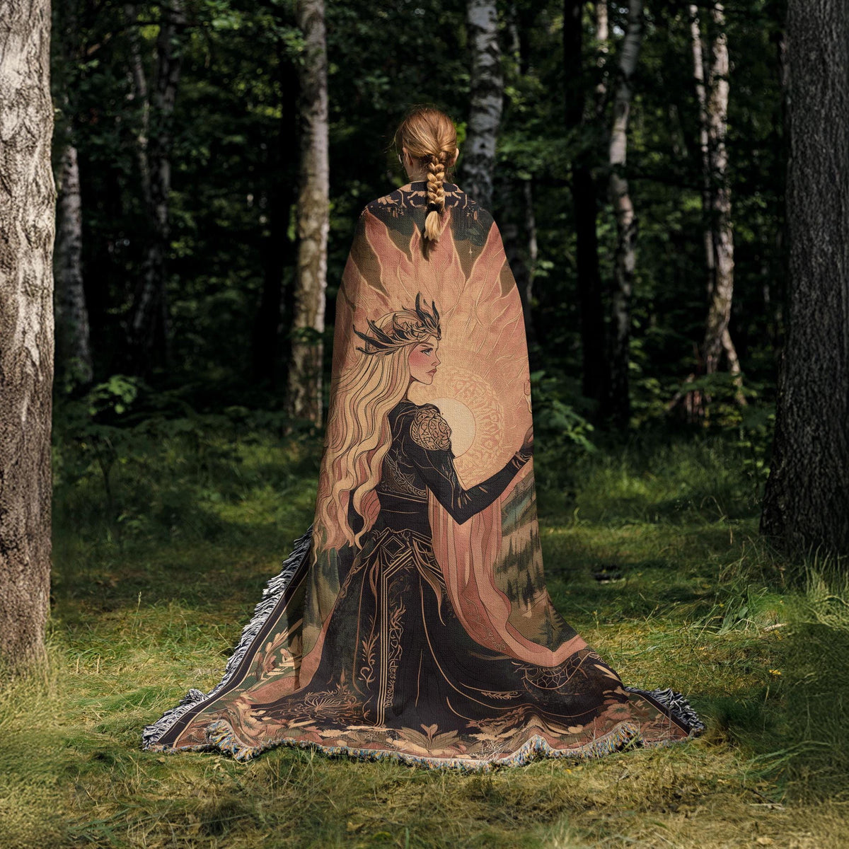 Throne of Glass Tapestry Woven Blanket | Aelin of the Wildfire Woven Blanket