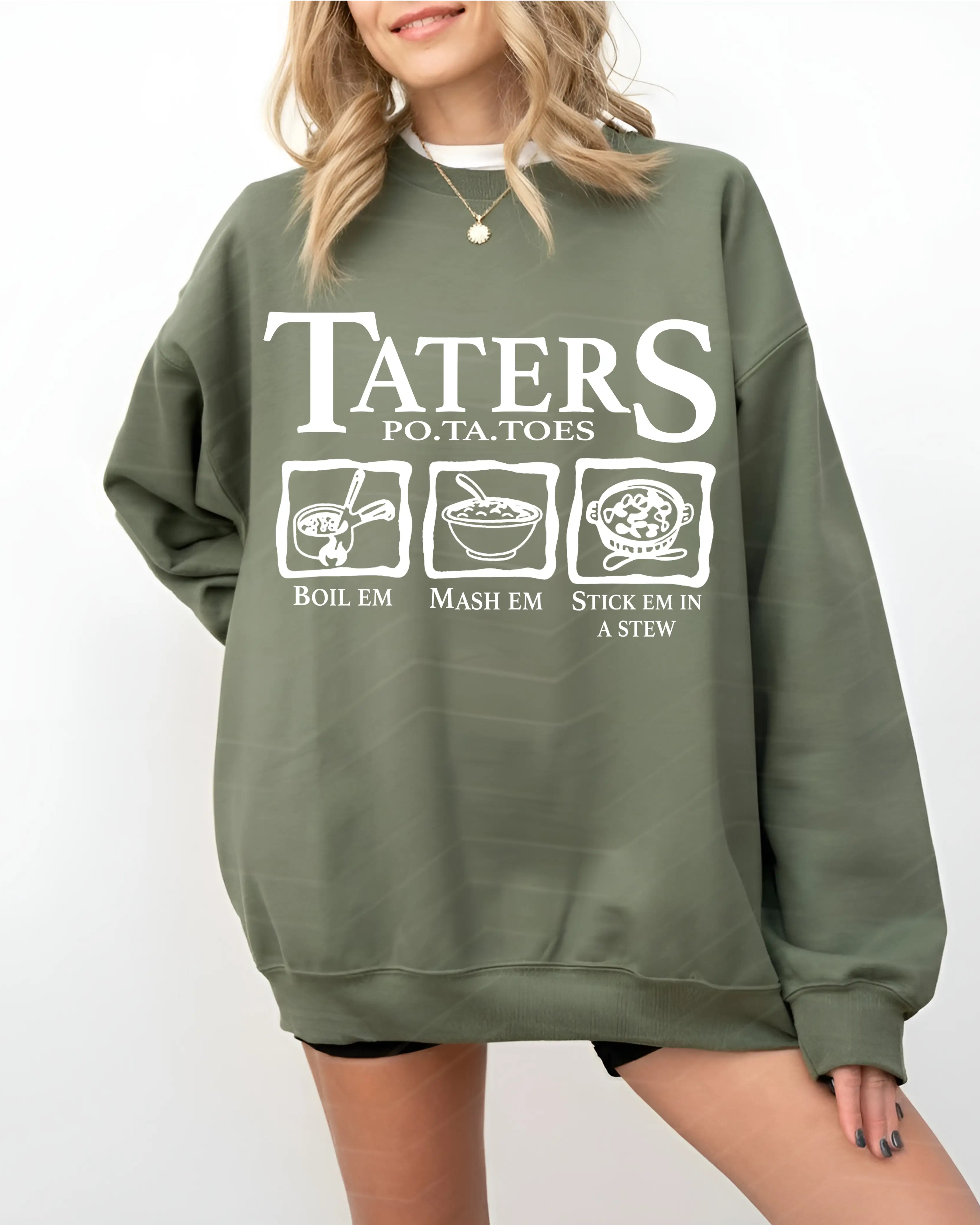 Taters Potato Sweater Throne of Glass Merch