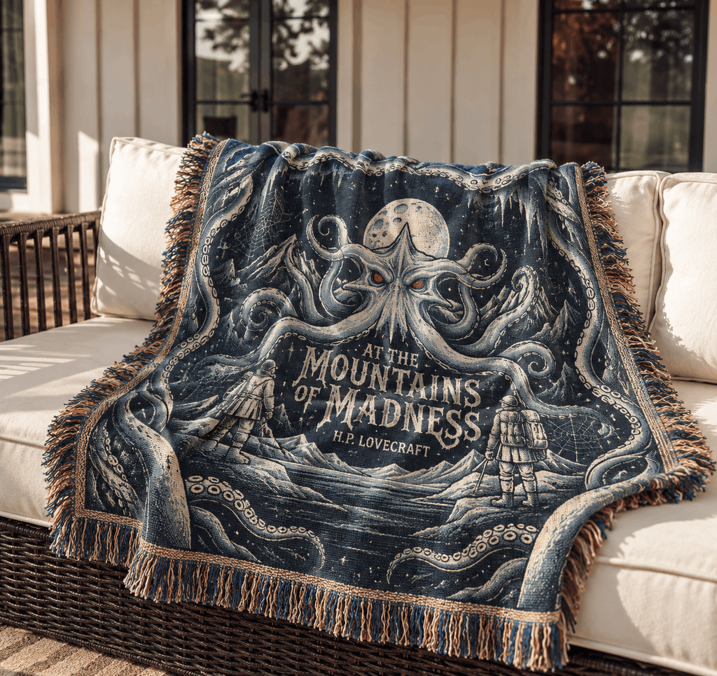 The Call of Cthulhu by H. P. Lovecraft Woven Throw Blanket