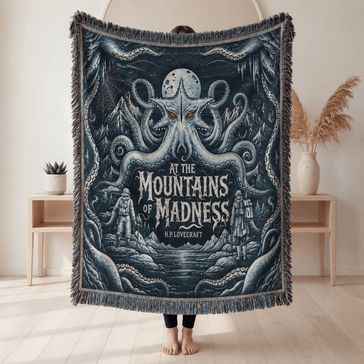 The Call of Cthulhu by H. P. Lovecraft Woven Throw Blanket