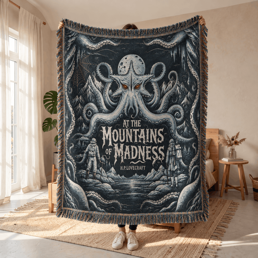 The Call of Cthulhu by H. P. Lovecraft Woven Throw Blanket