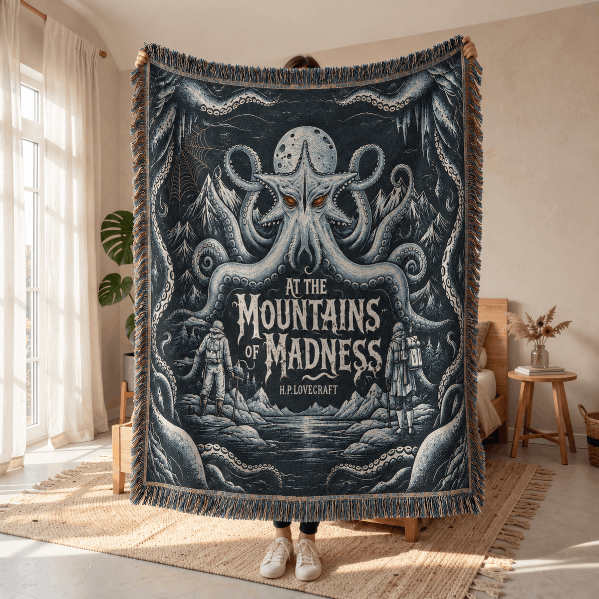 The Call of Cthulhu by H. P. Lovecraft Woven Throw Blanket