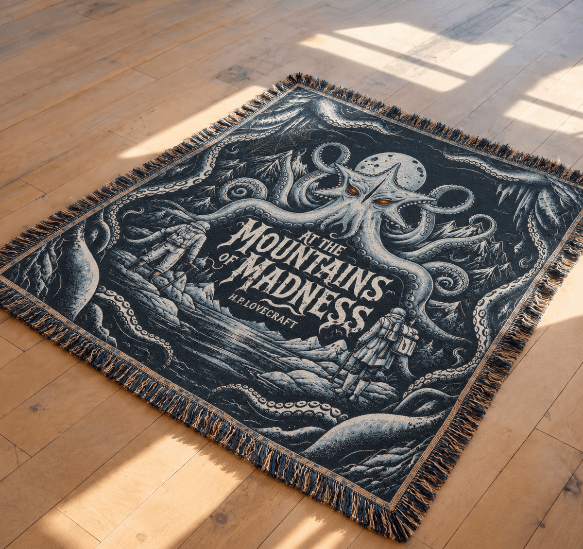 The Call of Cthulhu by H. P. Lovecraft Woven Throw Blanket