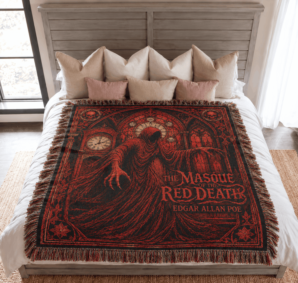 The Masque Of The Red Death Woven Blanket