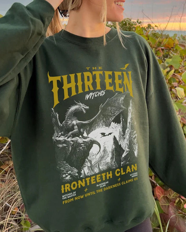 The Thirteen Witches Green Sweater Throne of Glass Merch