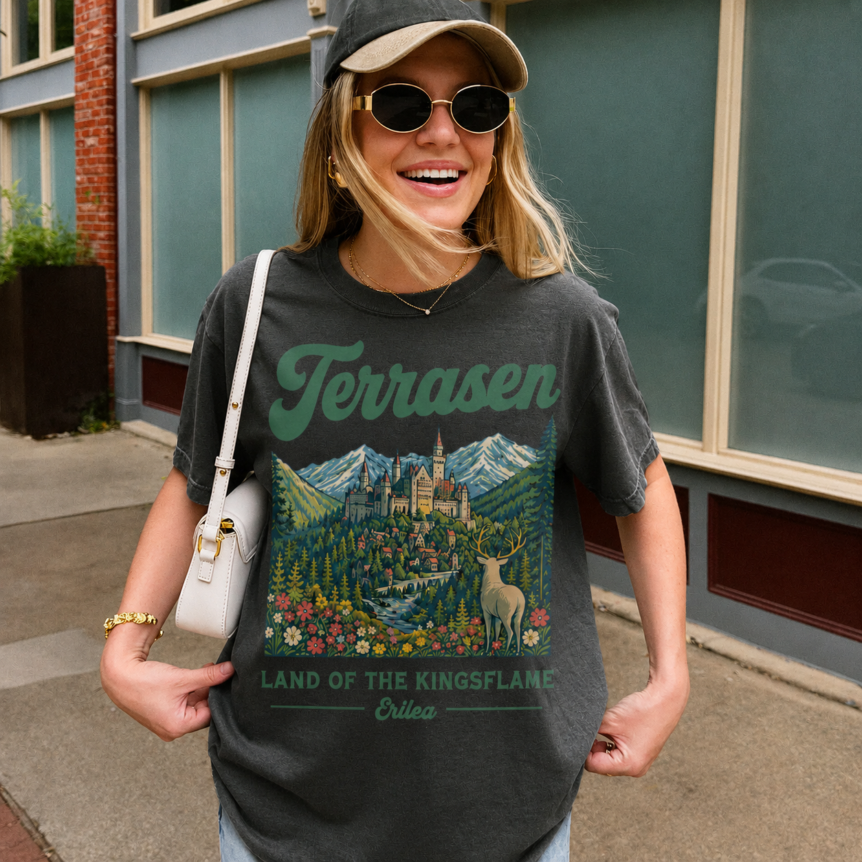 Throne Of Glass Merch | Terrasen Land Of The Kingsflame T-Shirt