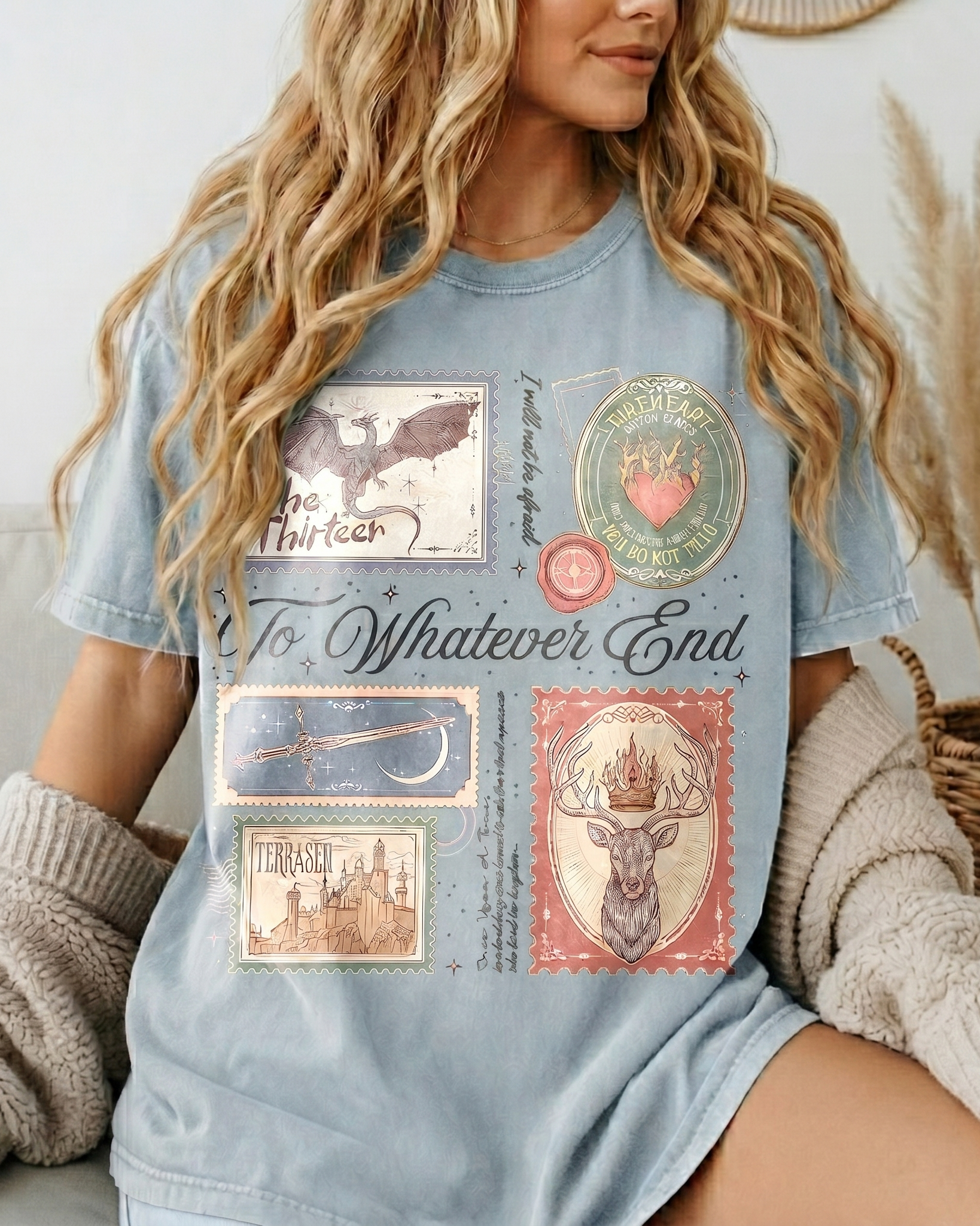 Throne of Glass Merch | Book Stamps Shirt | SJM Merch