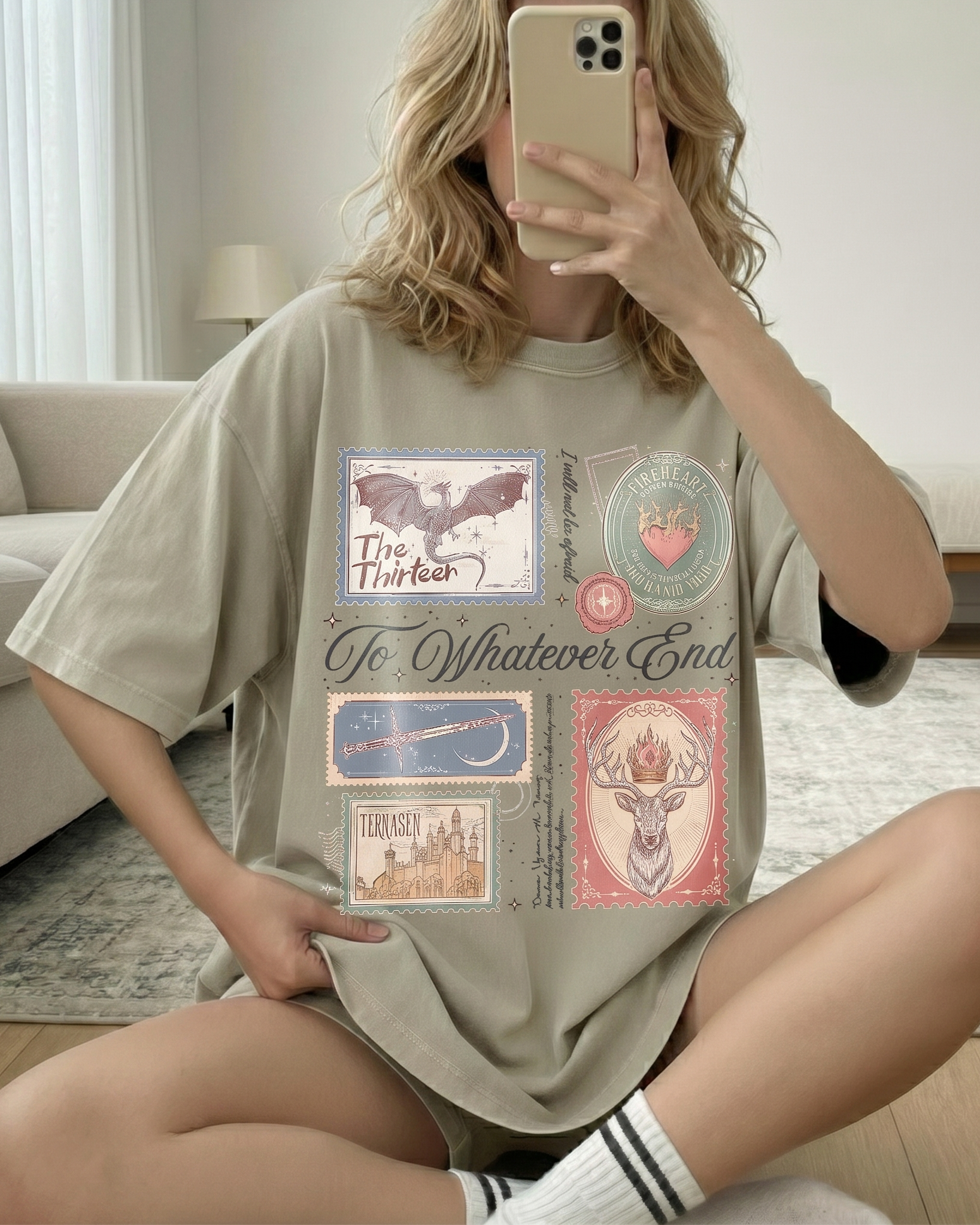Throne of Glass Merch | Book Stamps Shirt | SJM Merch