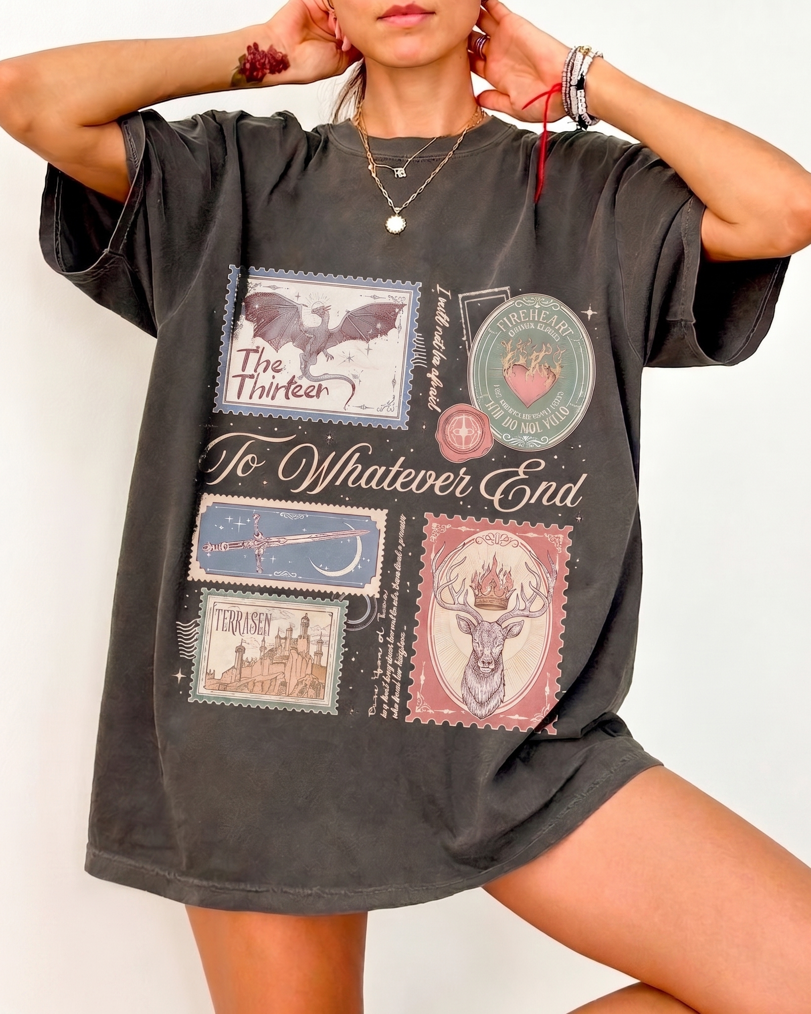 Throne of Glass Merch | Book Stamps Shirt | SJM Merch