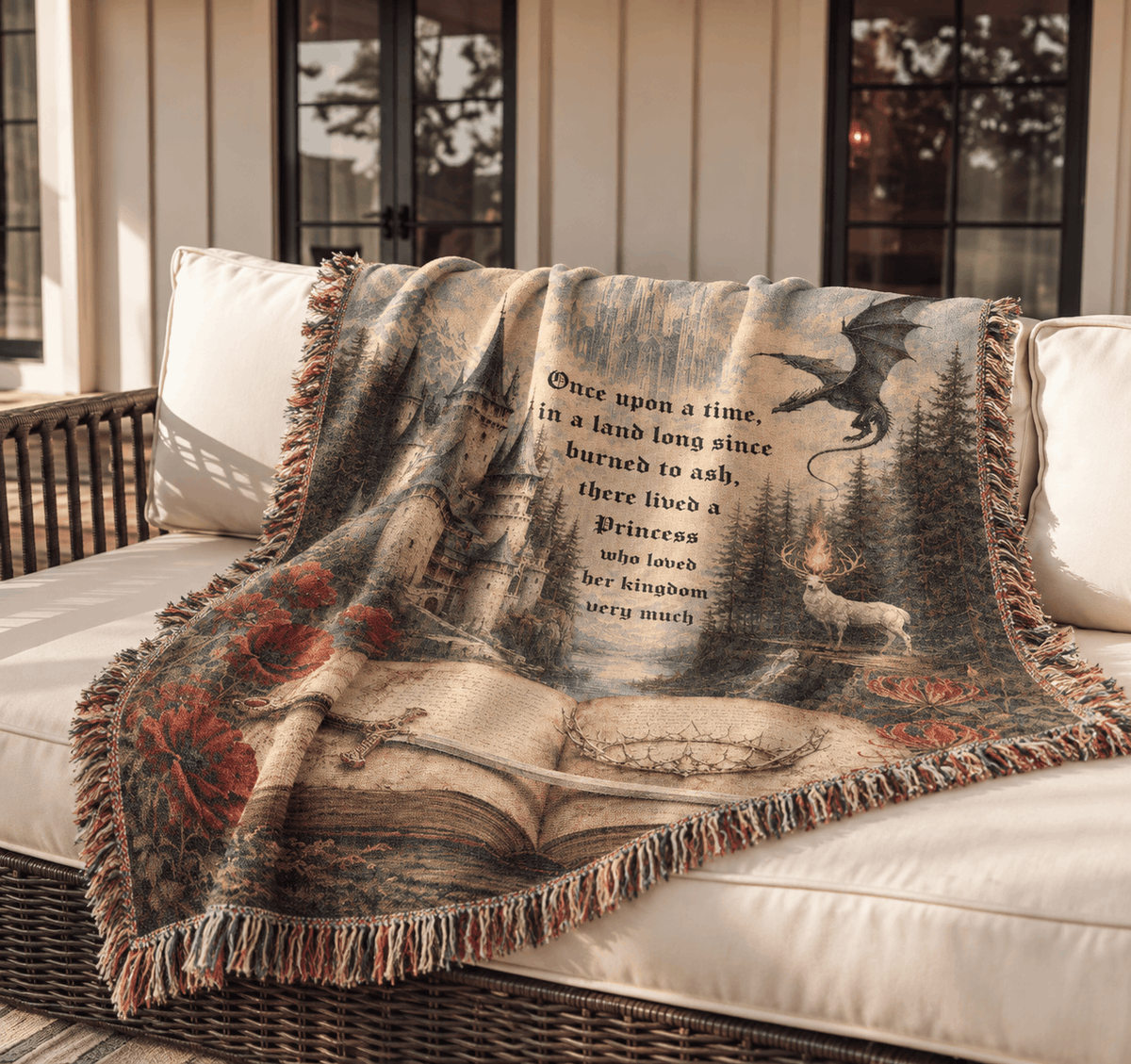 Throne of Glass Tapestry Woven Blanket