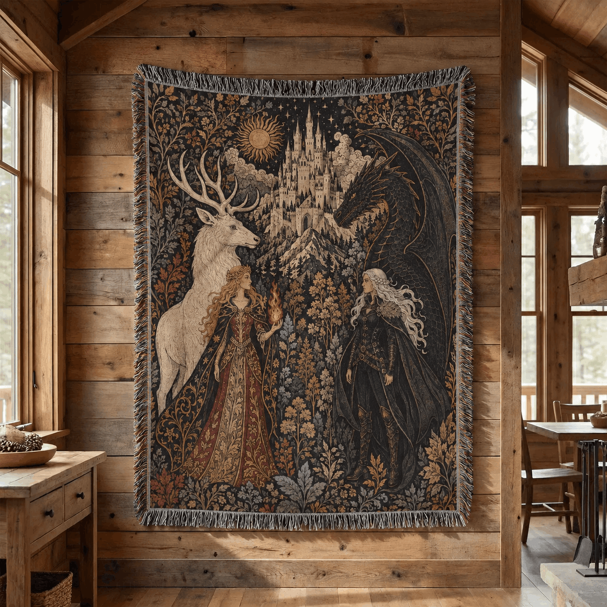 Throne of Glass Woven Blanket Tapestry