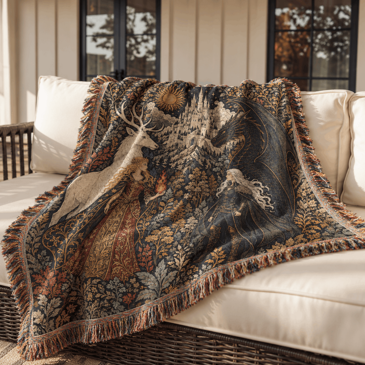 Throne of Glass Woven Blanket Tapestry