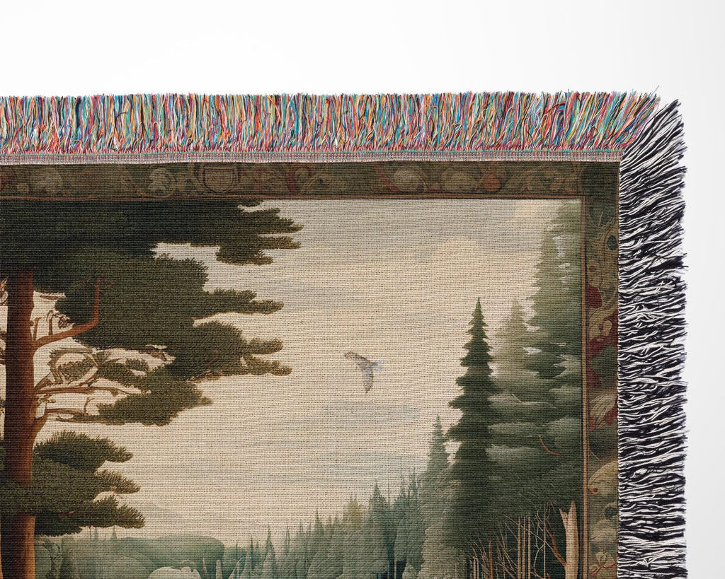 Throne of Glass Woven Tapestry Blanket | Celaena, Stag & Elena Tapestry