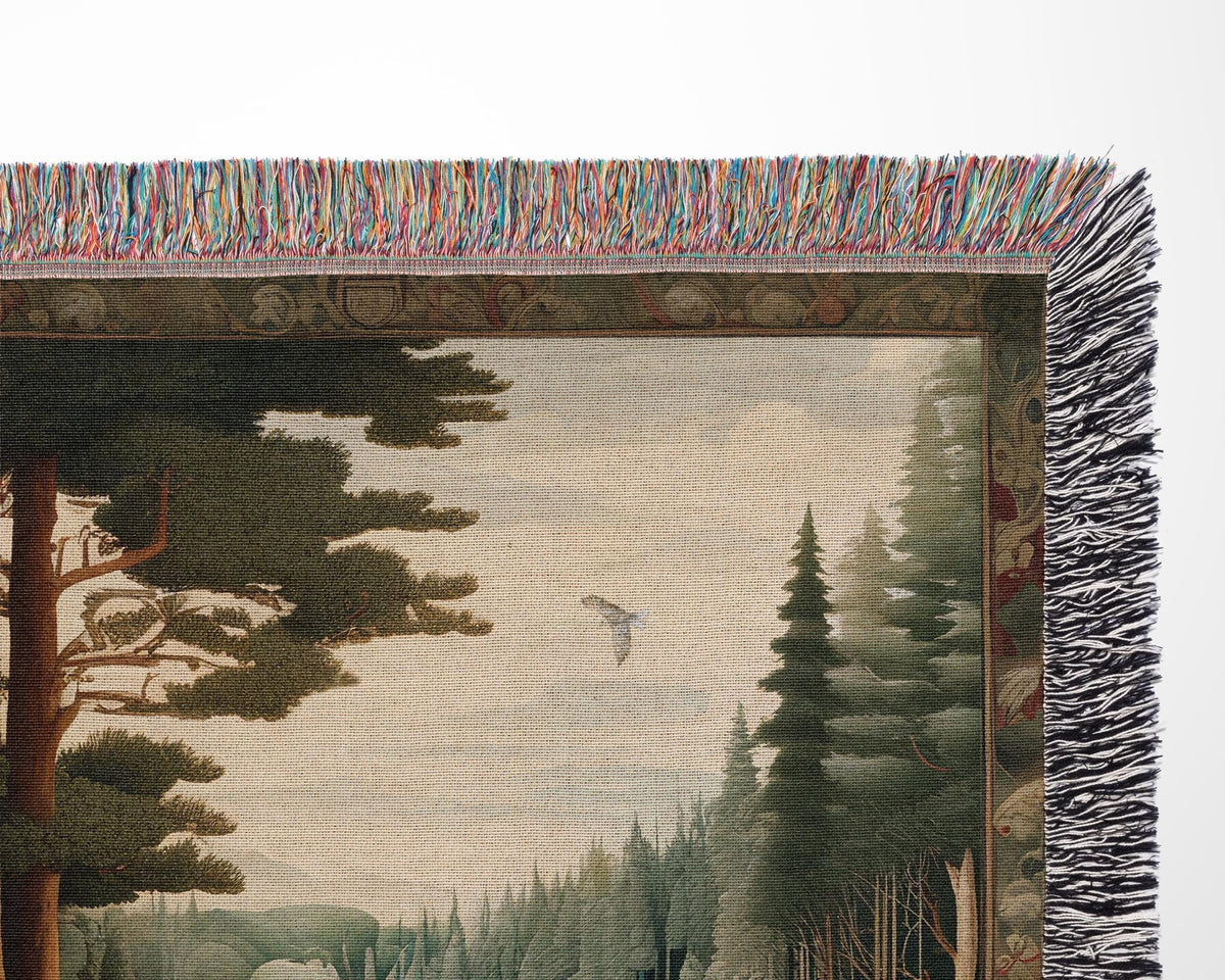 Throne of Glass Woven Tapestry Blanket | Celaena, Stag & Elena Tapestry