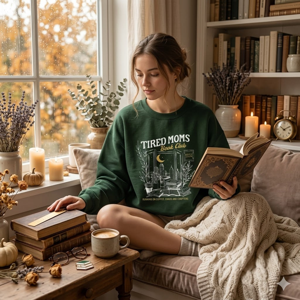Tired Moms Book Club Sweater