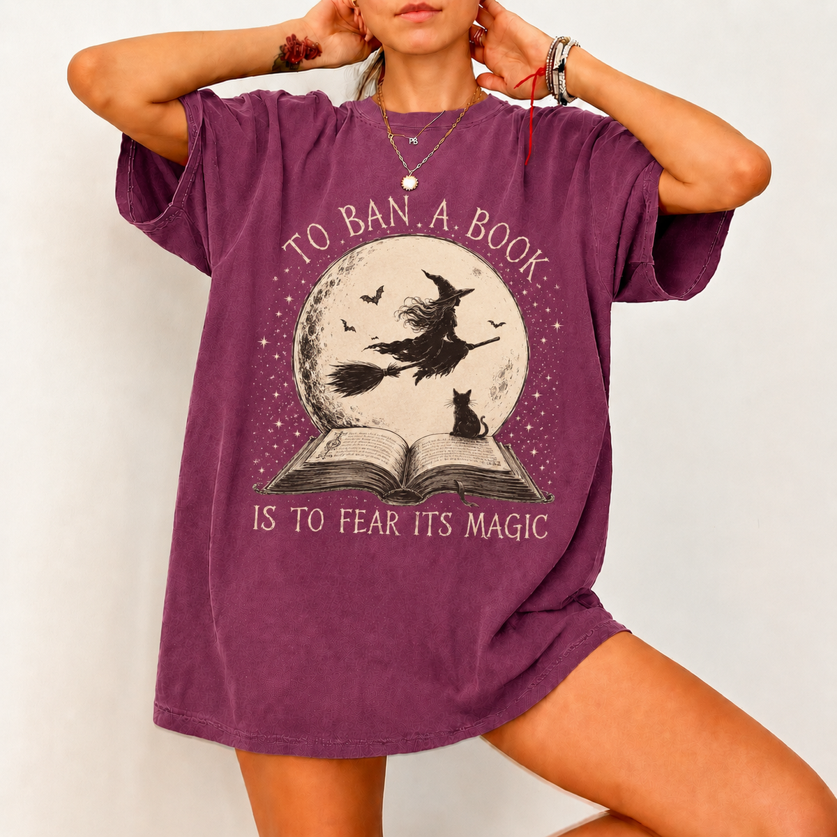 To Ban A Book - Halloween Witch Shirt | Bookish Merch | Gifts for Book Lover