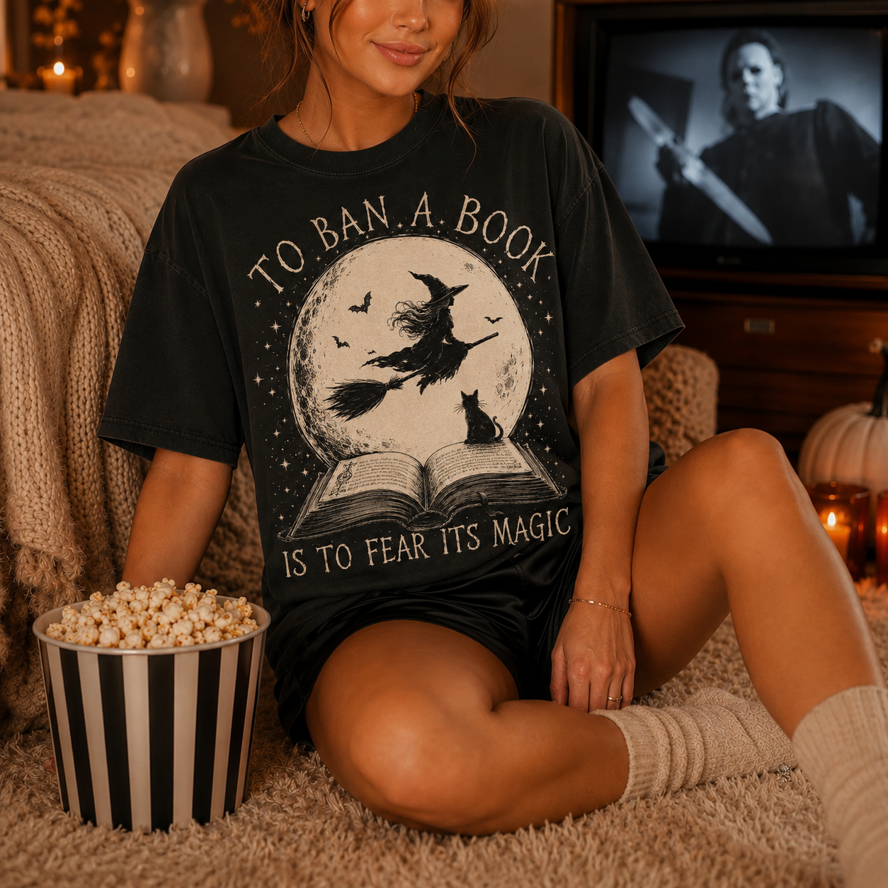 To Ban A Book - Halloween Witch Shirt | Bookish Merch | Gifts for Book Lover