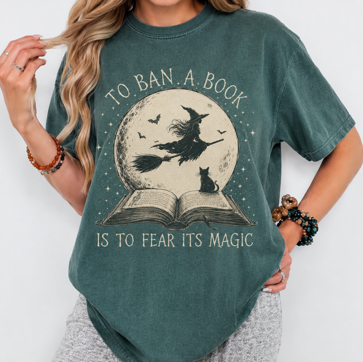 To Ban A Book Halloween Witch Comfort T-Shirt 