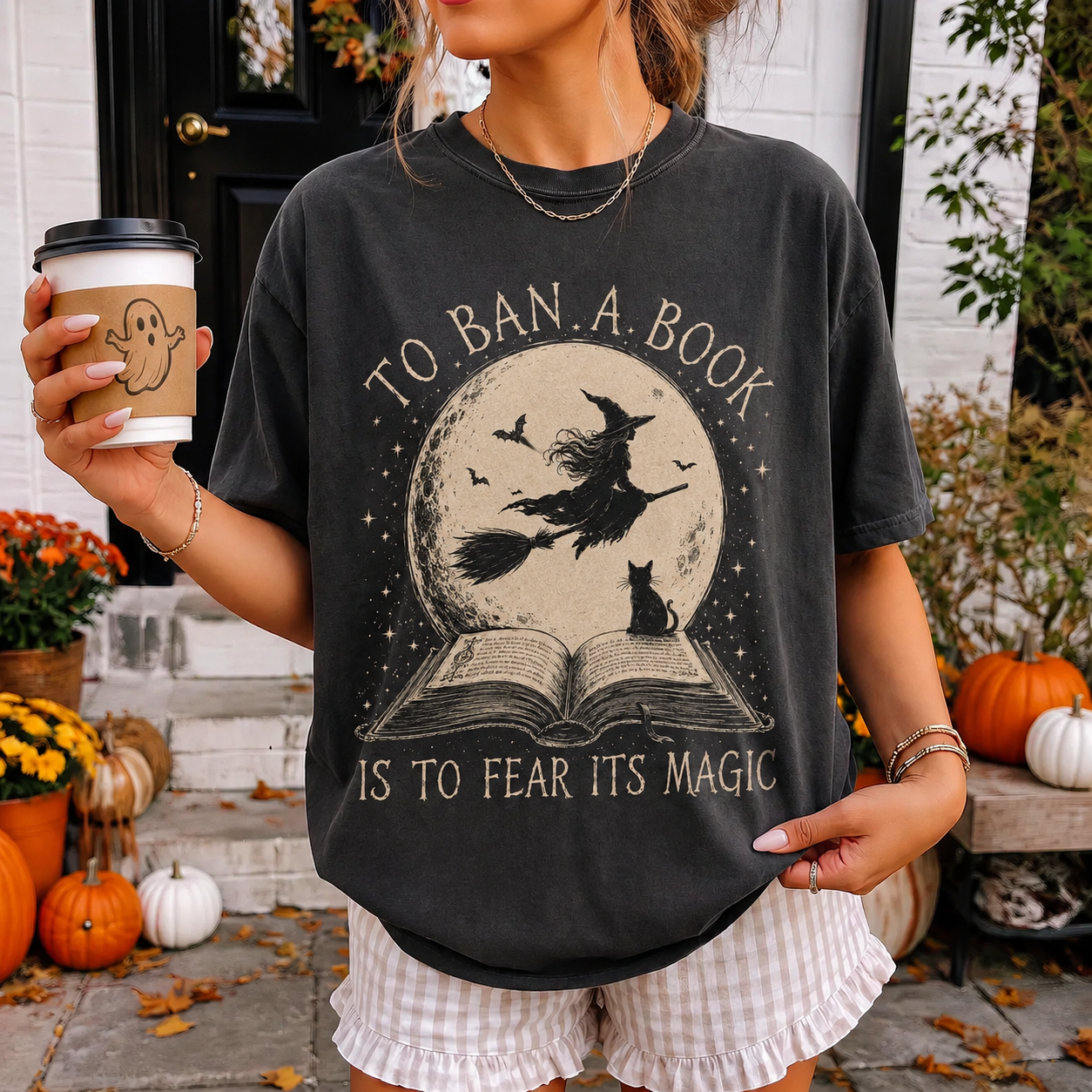 To Ban A Book - Halloween Witch Shirt | Bookish Merch | Gifts for Book Lover