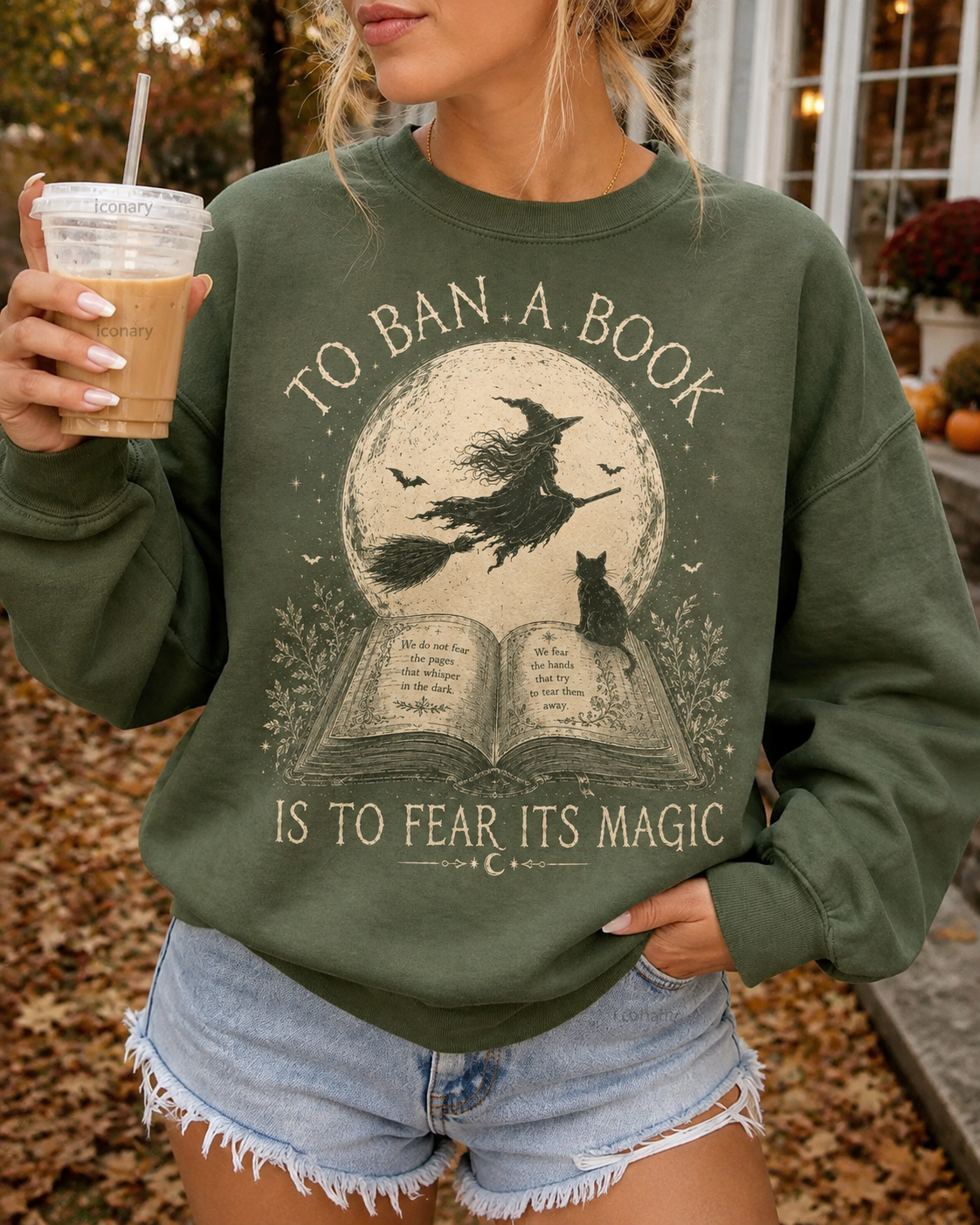 To Ban A Book Halloween Witch Sweater | Bookish Merch | Halloween Gift For Book Lover