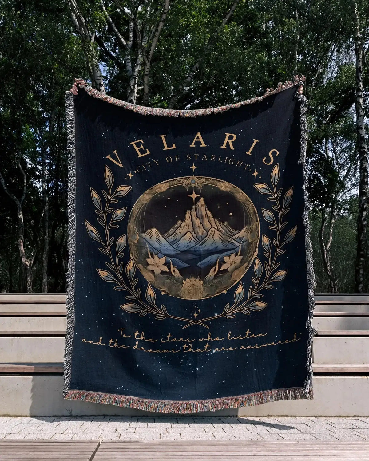 Velaris City of Startlight Woven Blanket Night Court Woven Blanket 