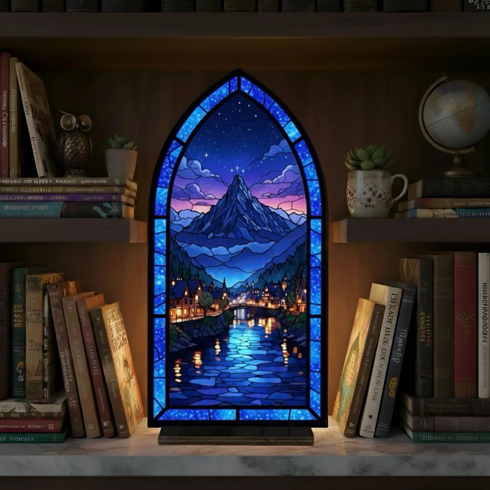 Gifts For Book Lovers | Velaris Night Court Suncatcher Candle Holder | Book Nook