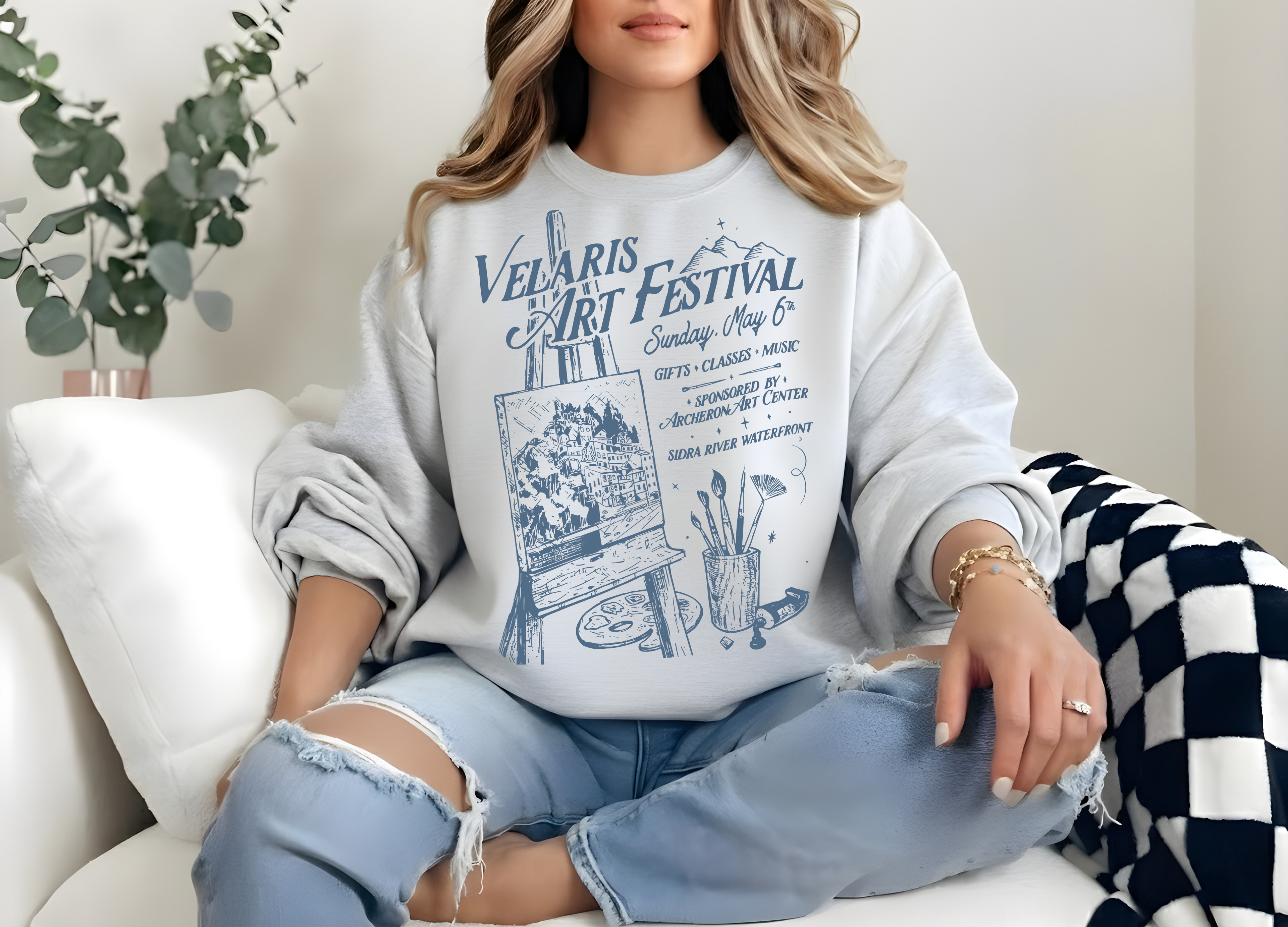 Velaris Art Festival Sweater ACOTAR Velaris Merch