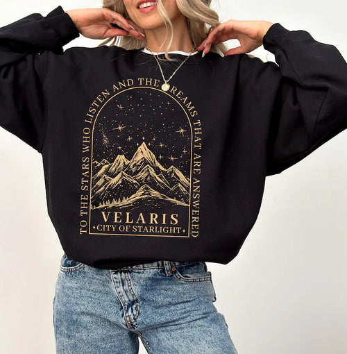 Velaris City of Starlight Sweater ACOTAR Merch MaroonMaroon