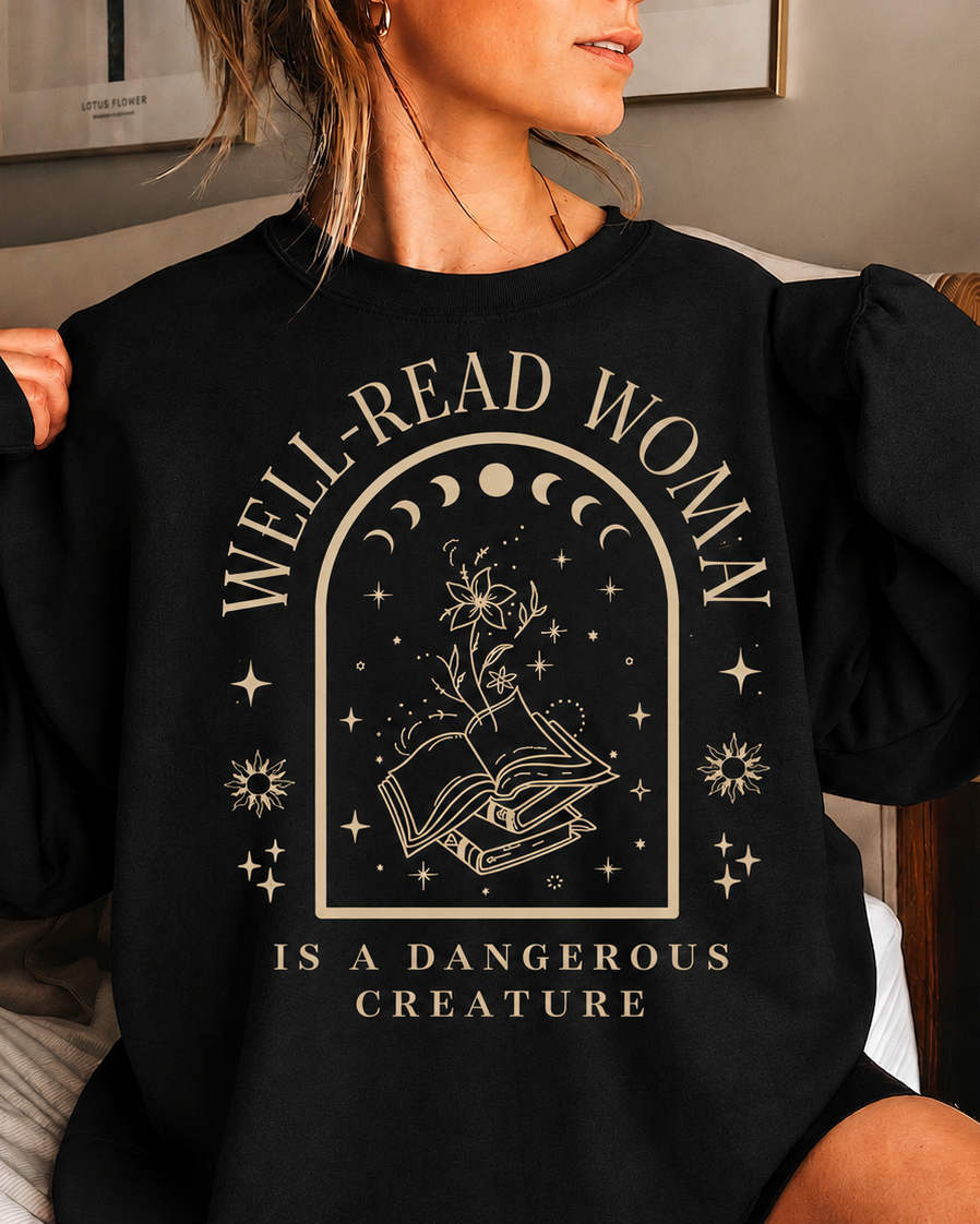 Well- Read Women Sweatshirt Bookish Merch 