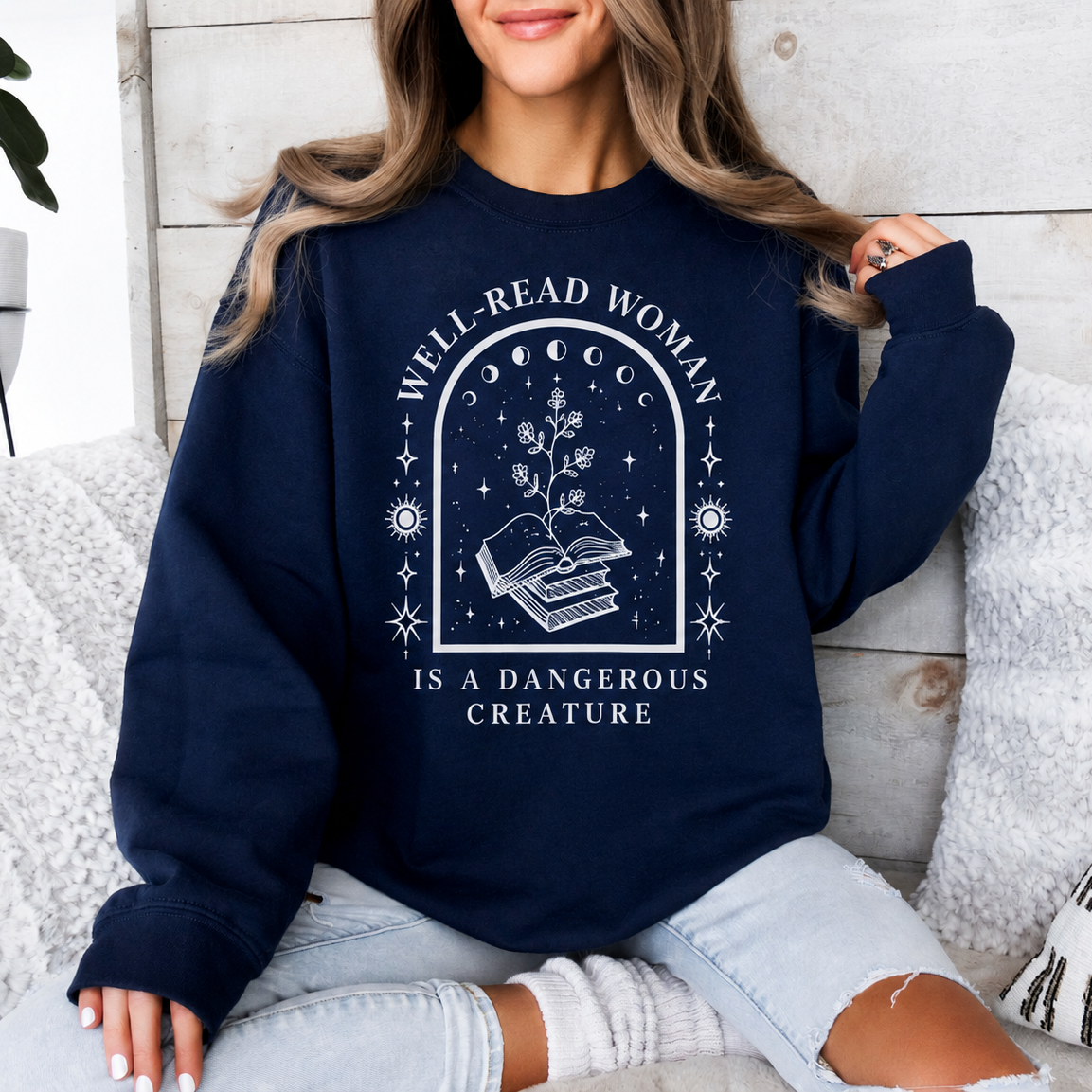 Well- Read Women Sweatshirt Bookish Merch 