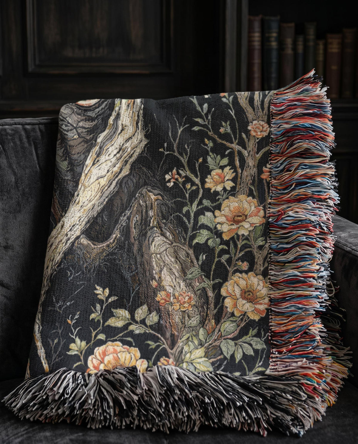 Wendigo Woven Blanket | Gothic Witchy Dark Academia Tapestry