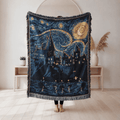 Wizard School Woven Throw Blanket Tapestry