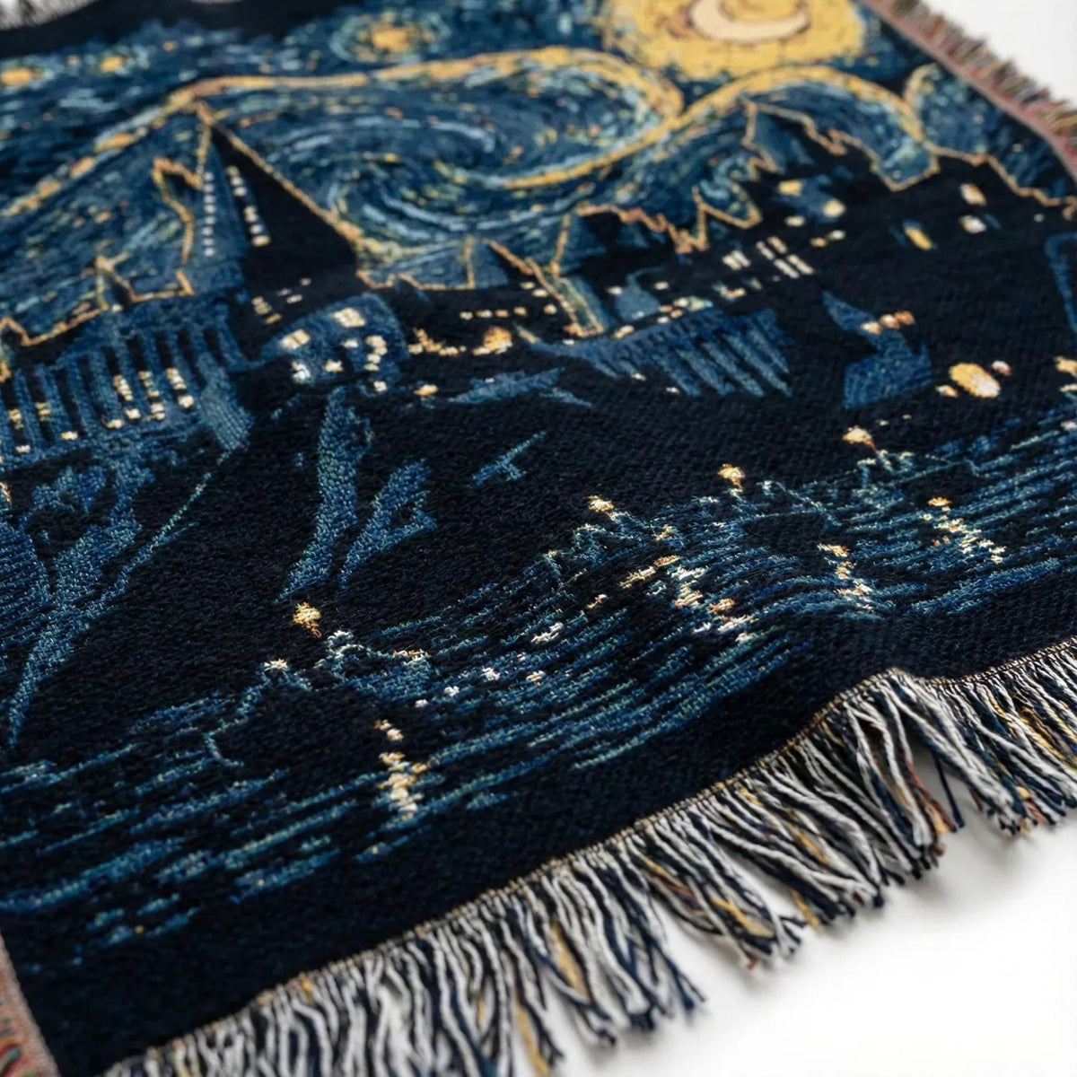 Wizard School Woven Throw Blanket Tapestry
