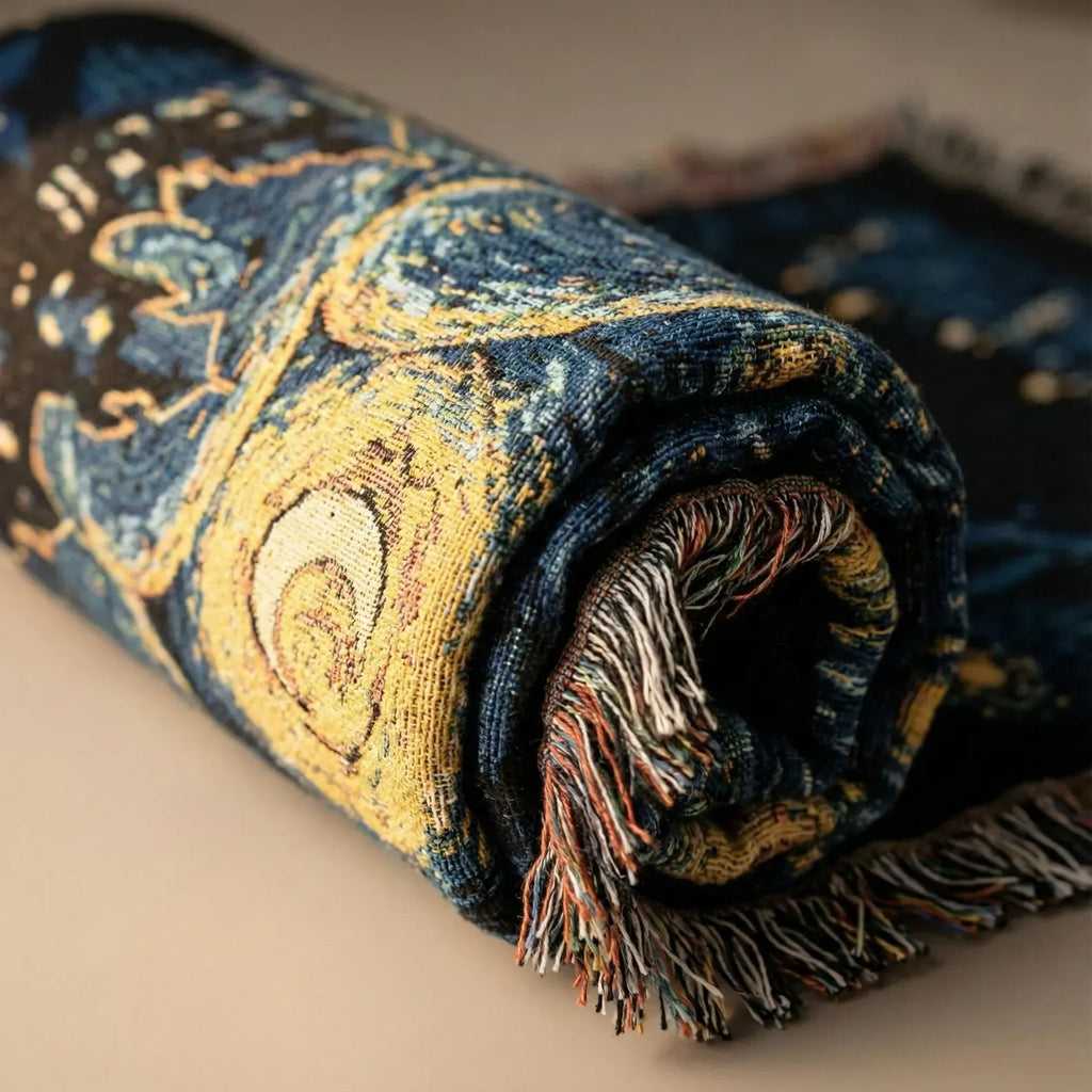 Wizard School Woven Throw Blanket Tapestry