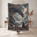 Manon Blackbeak and Wyvern Abraxos Woven Blanket Tapestry | TOG Woven Blanket Tapestry