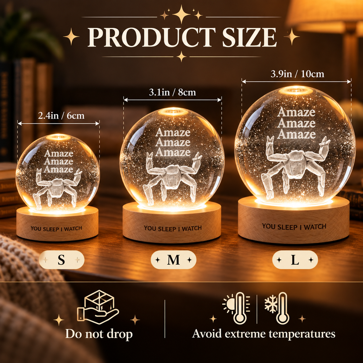 Project Hail Mary Rocky Sweatshirt Crystal Ball Light | Rocky Amaze Crystal Ball Light