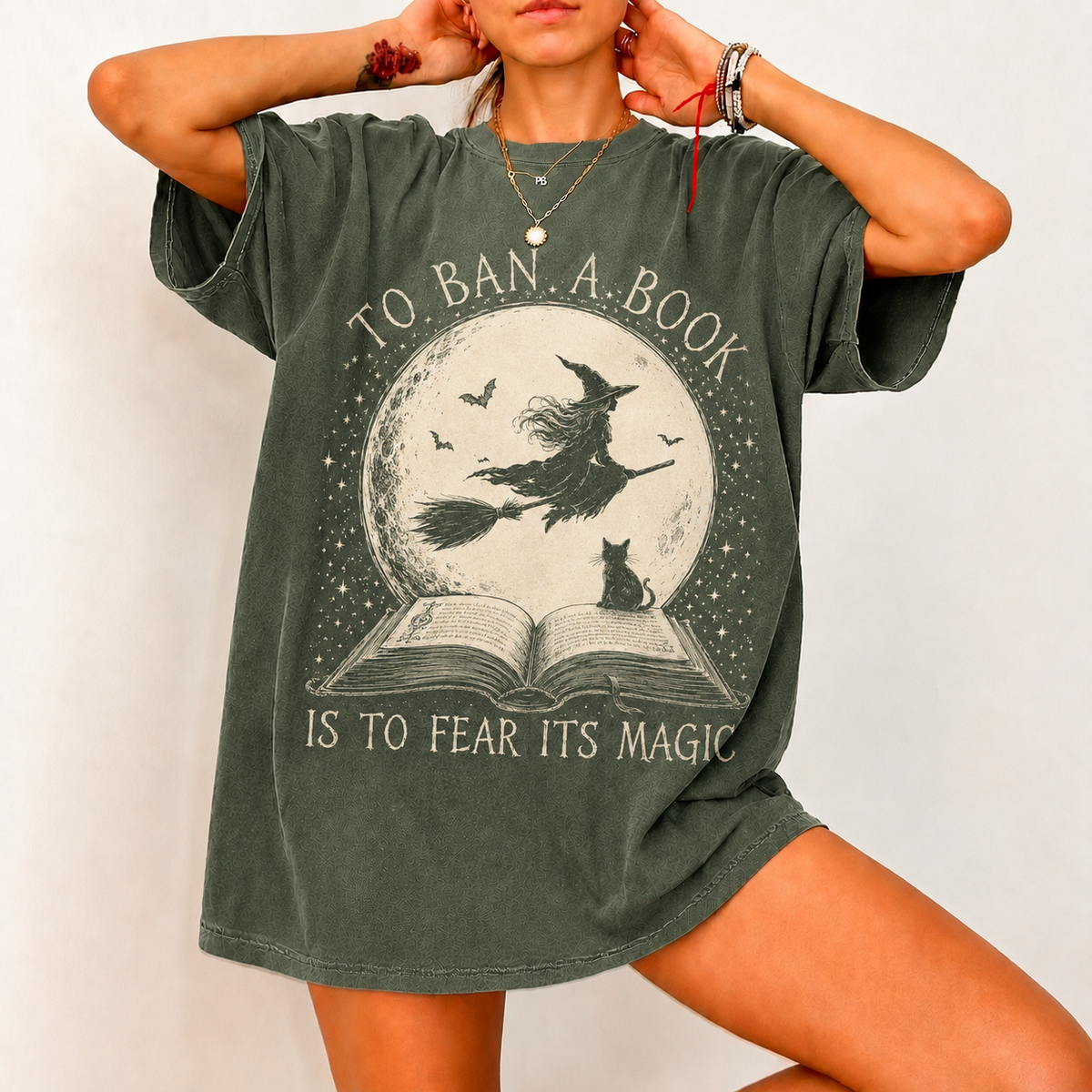 To Ban A Book - Halloween Witch Shirt | Bookish Merch | Gifts for Book Lover