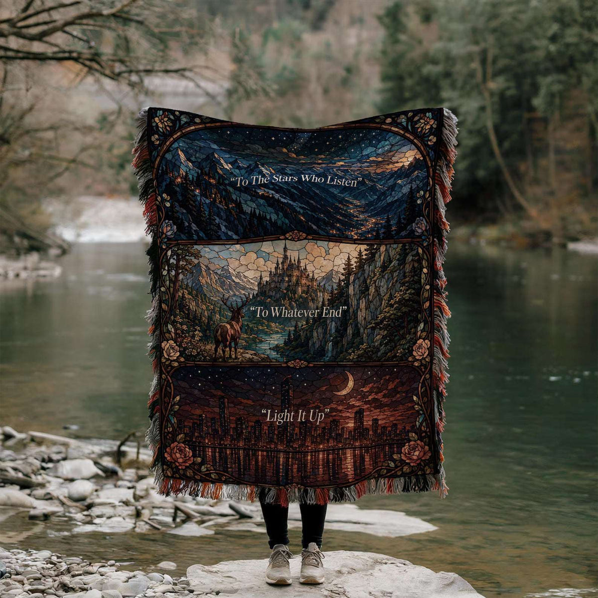 The Night Court - Velaris the City of Starlight Woven Blanket