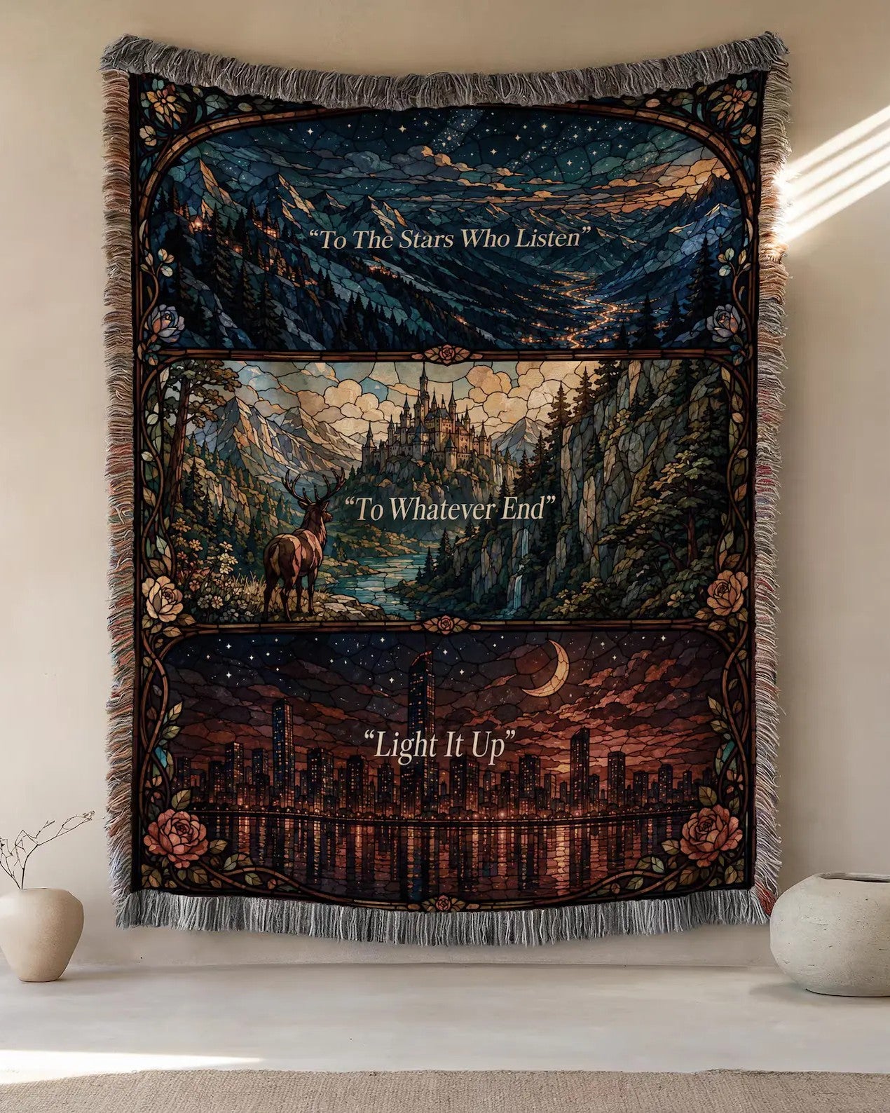 The Night Court - Velaris the City of Starlight Woven Blanket