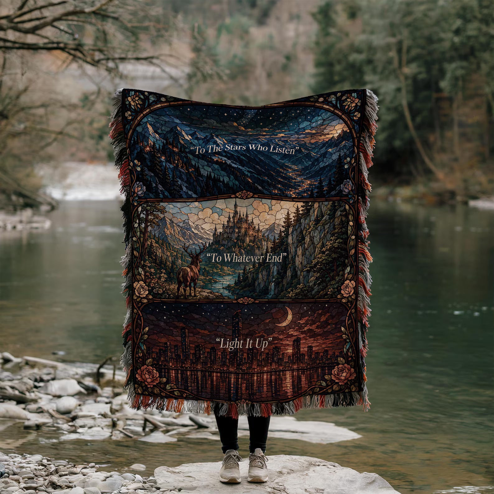 The Night Court - Velaris the City of Starlight Woven Blanket